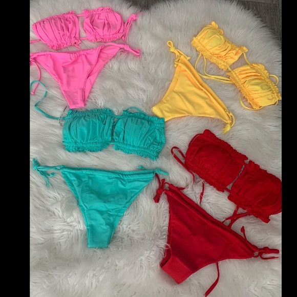 COPACABANA- Ruched bandeau w/side tie bikini - Picture 2 of 3